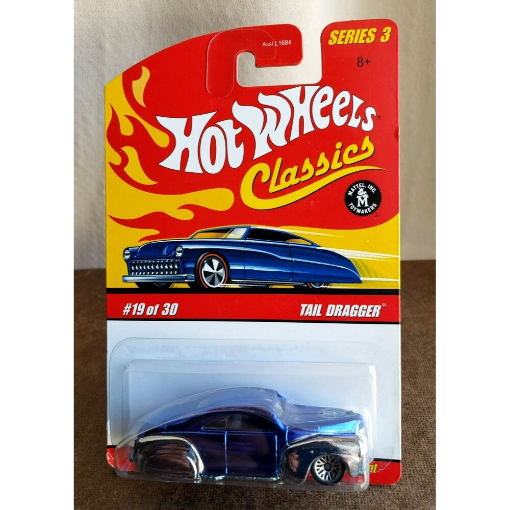 2007  Hot Wheels TAIL DRAGGER CLASSICS SERIES 3 19/30 1:64 Spectraflame BLUE VAR